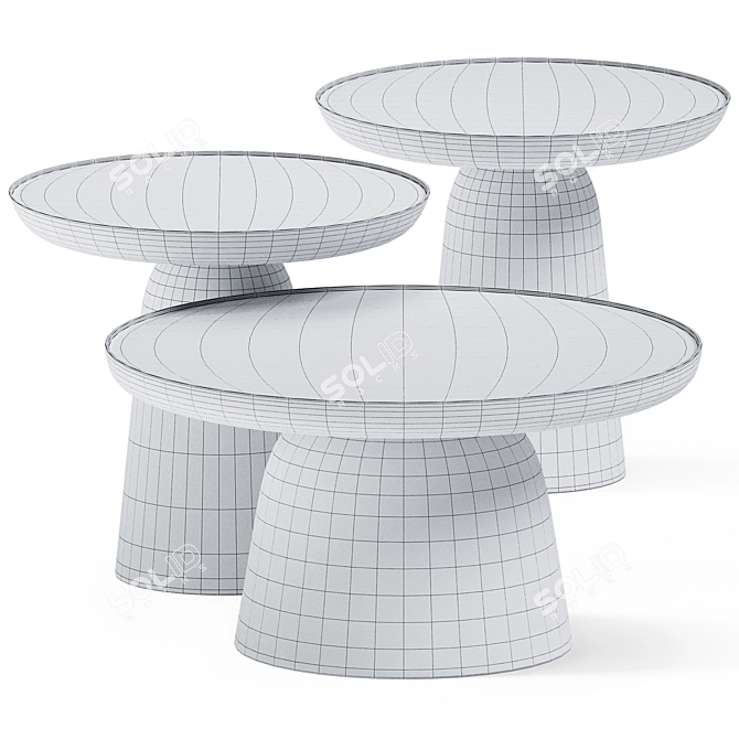 Modern Metal Coffee Tables Hrib 3D model image 2