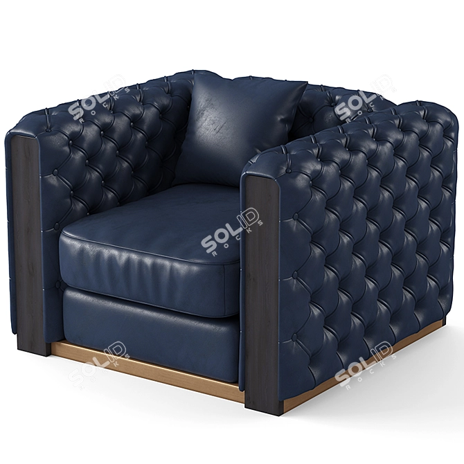 Elegant Jean Armchair: Stylish Comfort 3D model image 2