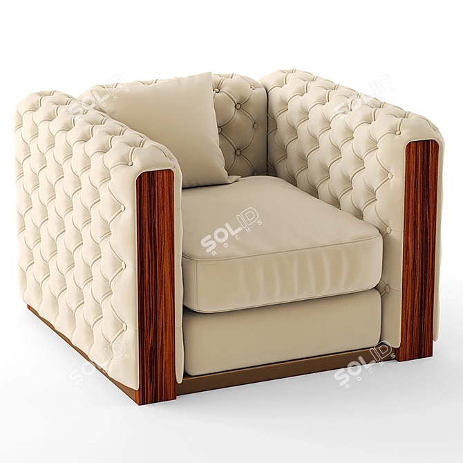 Elegant Jean Armchair: Stylish Comfort 3D model image 4