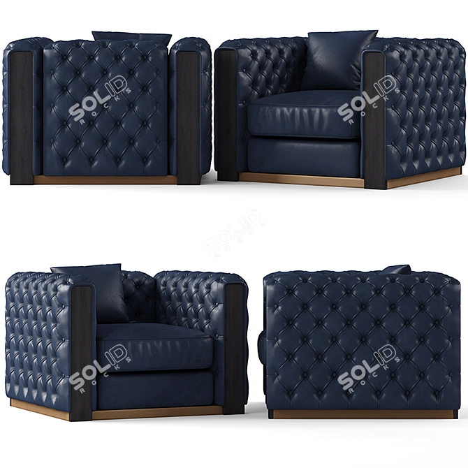 Elegant Jean Armchair: Stylish Comfort 3D model image 5