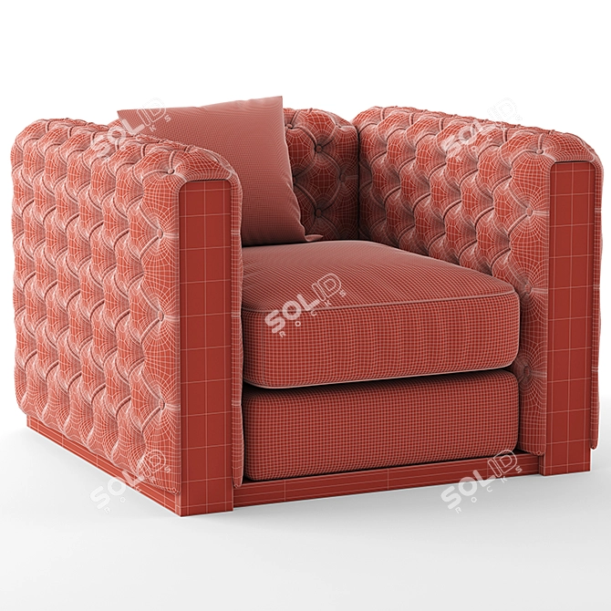 Elegant Jean Armchair: Stylish Comfort 3D model image 7