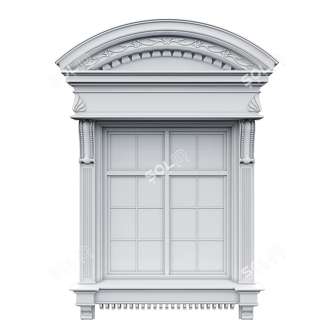 Classic Facade Window: Timeless Elegance 3D model image 2