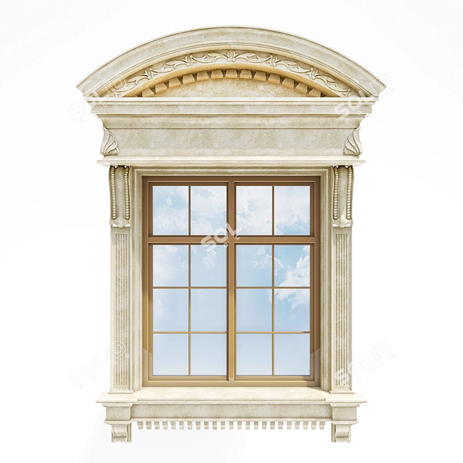 Classic Facade Window: Timeless Elegance 3D model image 3