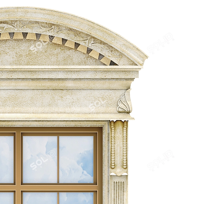 Classic Facade Window: Timeless Elegance 3D model image 7