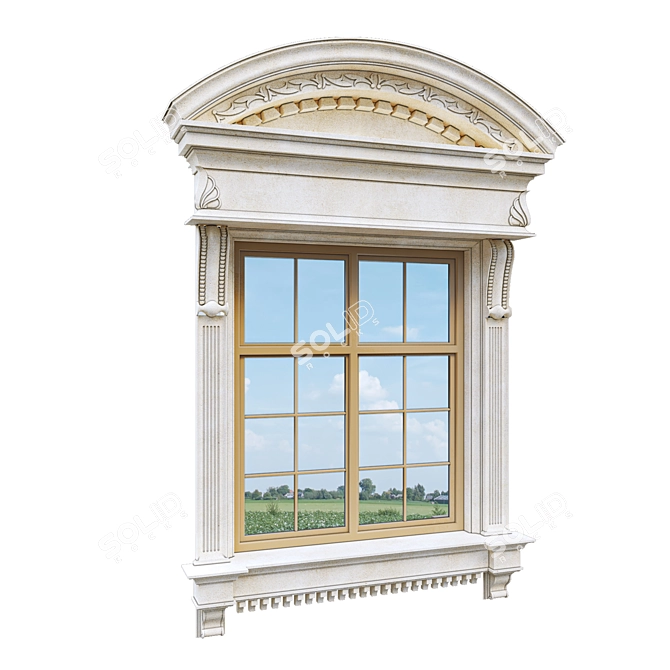 Classic Facade Window: Timeless Elegance 3D model image 12