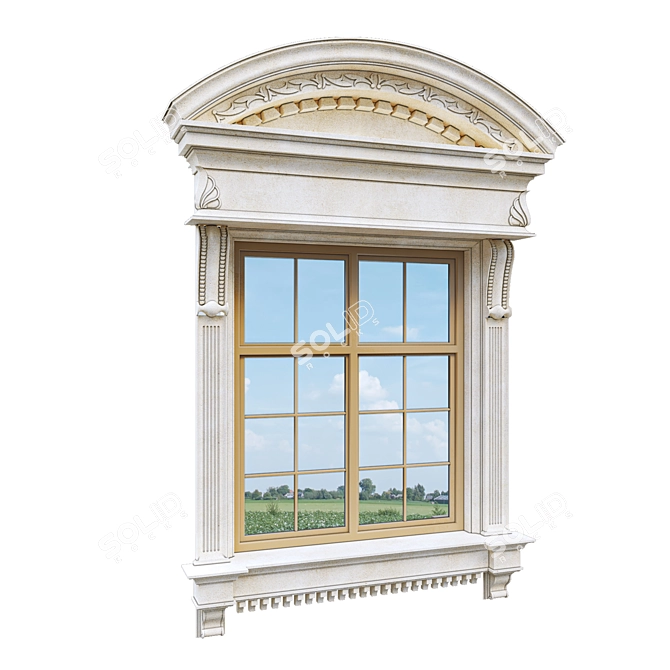 Classic Facade Window: Timeless Elegance 3D model image 13