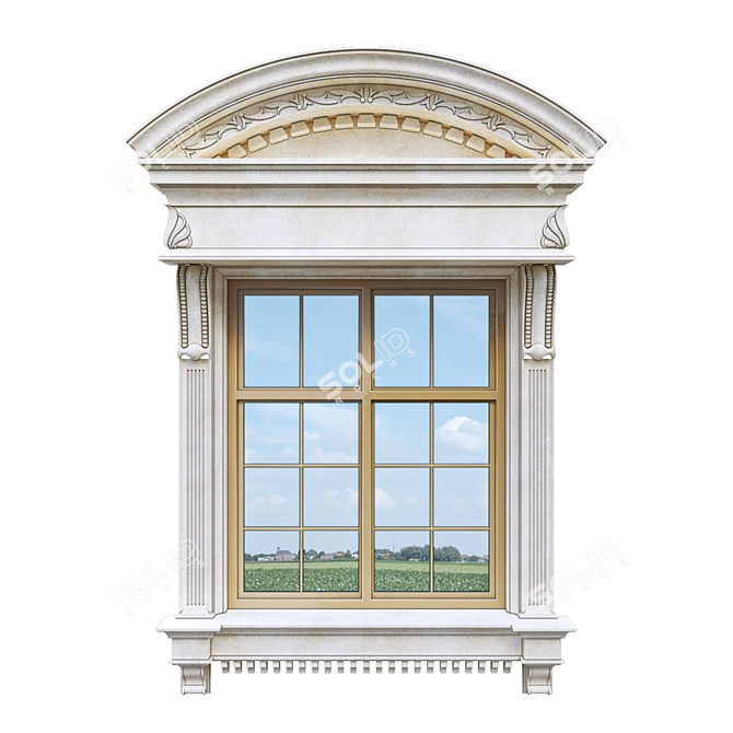 Classic Facade Window: Timeless Elegance 3D model image 14