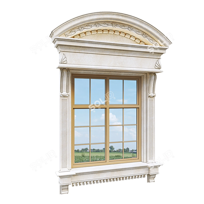 Classic Facade Window: Timeless Elegance 3D model image 15