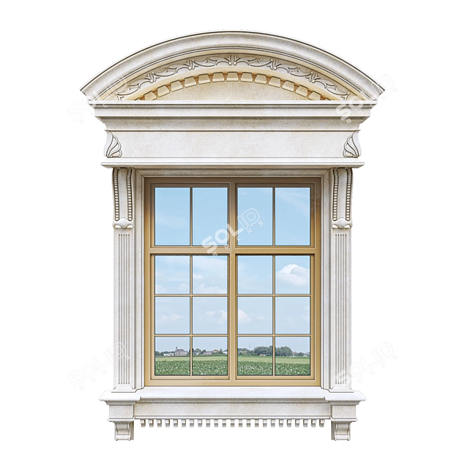 Classic Facade Window: Timeless Elegance 3D model image 16