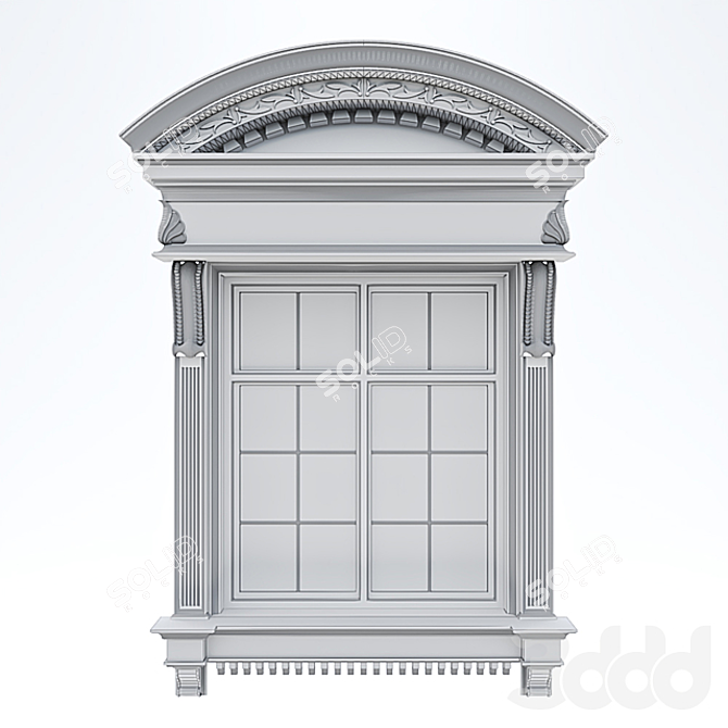 Classic Facade Window: Timeless Elegance 3D model image 21