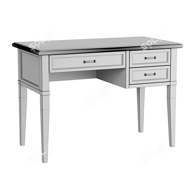 Adagio Writing Table - Left Side 3D model image 2