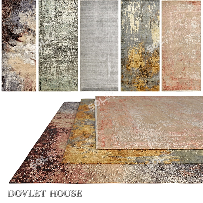 Title: DOVLET HOUSE Silk & Wool Carpets 3D model image 1