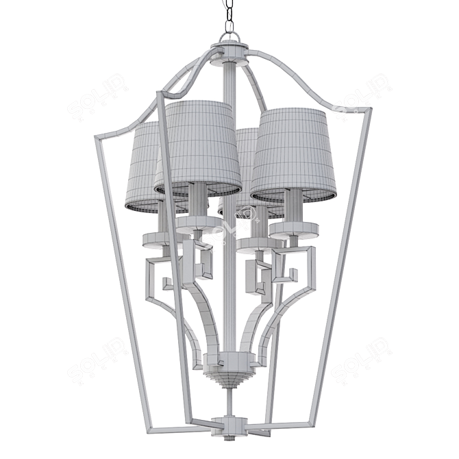 Elegant Corona Lantern 3D model image 2