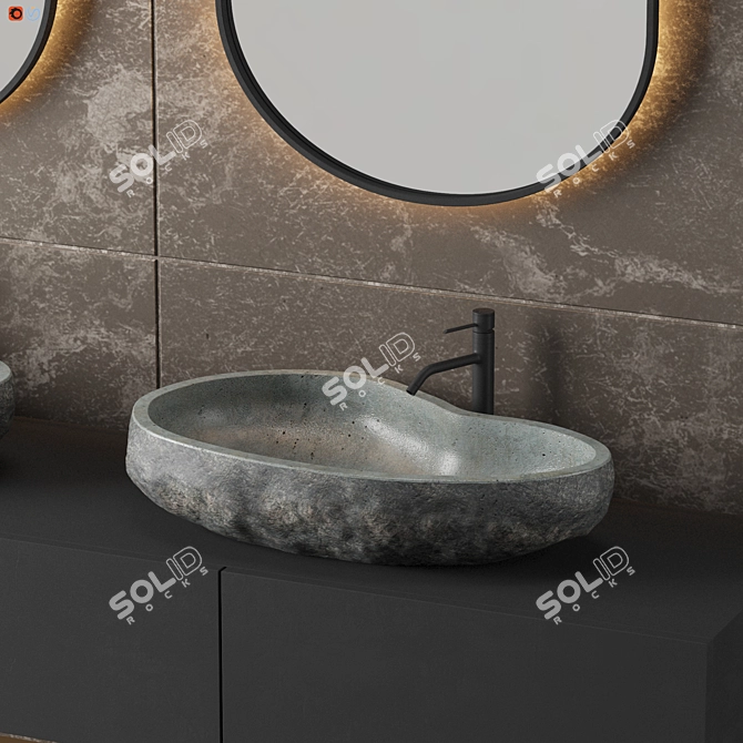 Luxury Belik Bathroom Set 3D model image 4