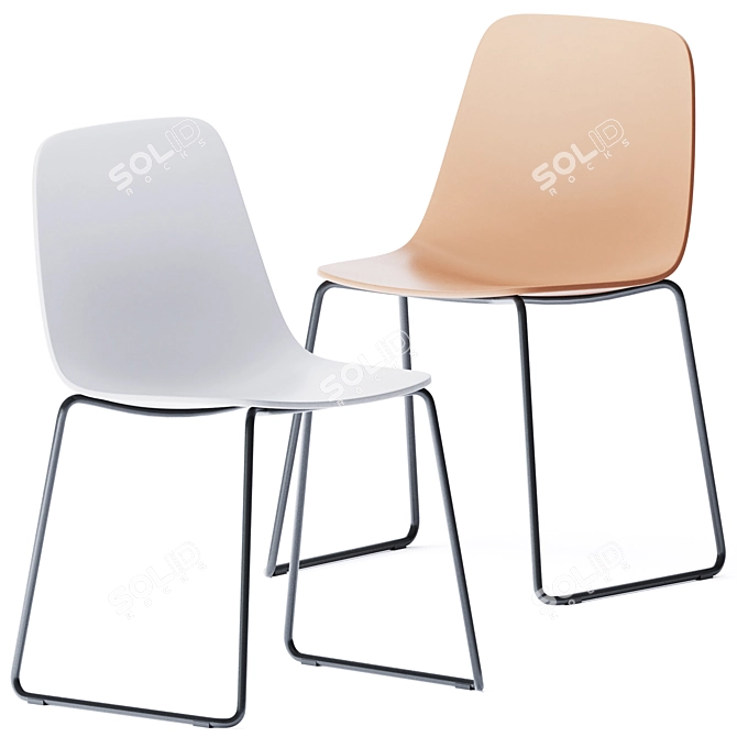 Elegant Piper Table & Maarten Chair 3D model image 2