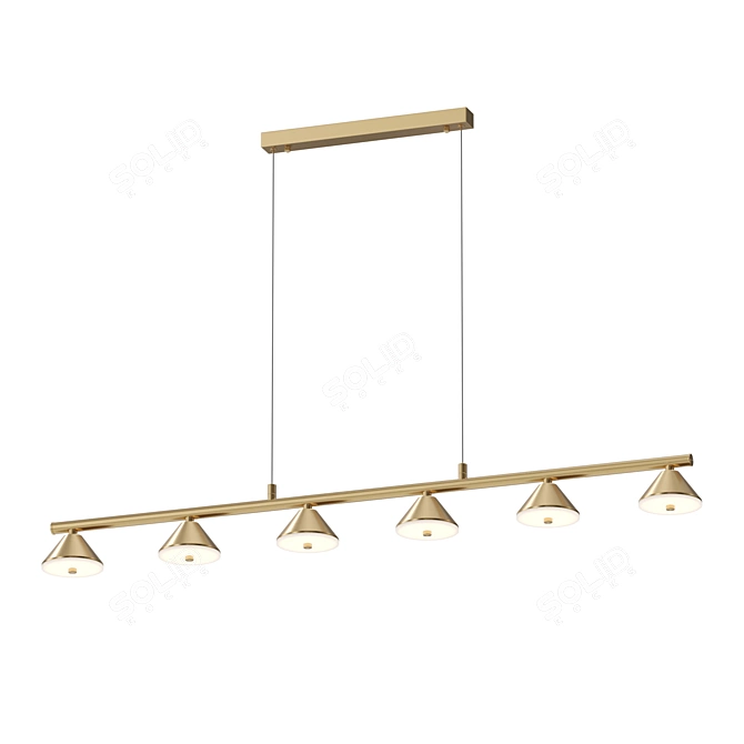 Conical Design LED Pendant: Lampatron GENRE LONG 6 3D model image 1