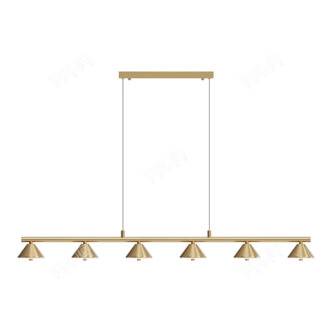 Conical Design LED Pendant: Lampatron GENRE LONG 6 3D model image 3