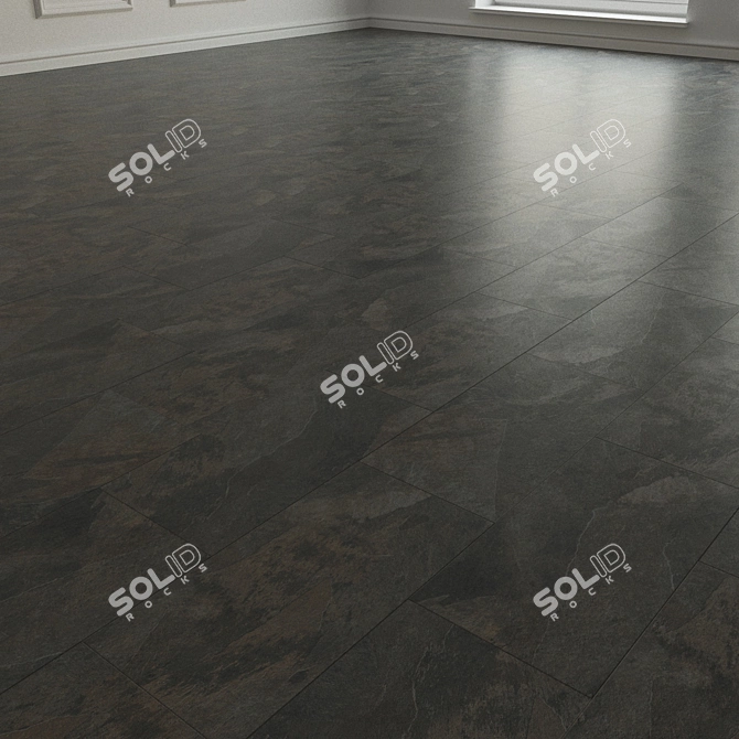 Moduleo Impress Mustang Slate: Versatile Porcelain Stoneware Tile 3D model image 2