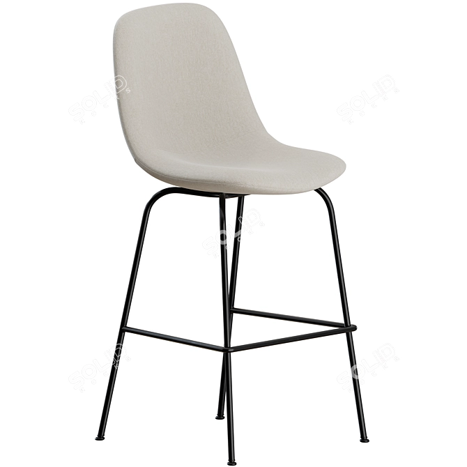 Elegant Eyes 4 Leg Barstool: Fredericia 3D model image 1