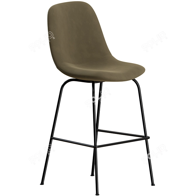 Elegant Eyes 4 Leg Barstool: Fredericia 3D model image 2