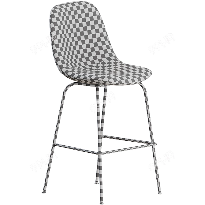 Elegant Eyes 4 Leg Barstool: Fredericia 3D model image 4