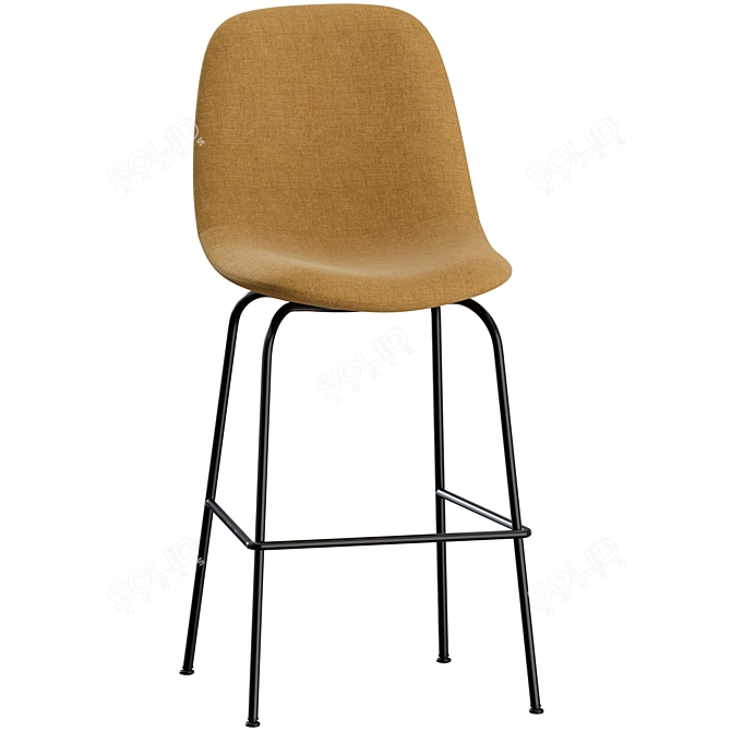 Elegant Eyes 4 Leg Barstool: Fredericia 3D model image 7