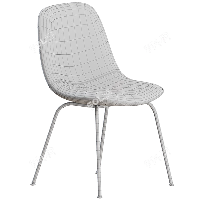Eyes 4 Leg Chair - Sleek and Comfortable! 3D model image 5