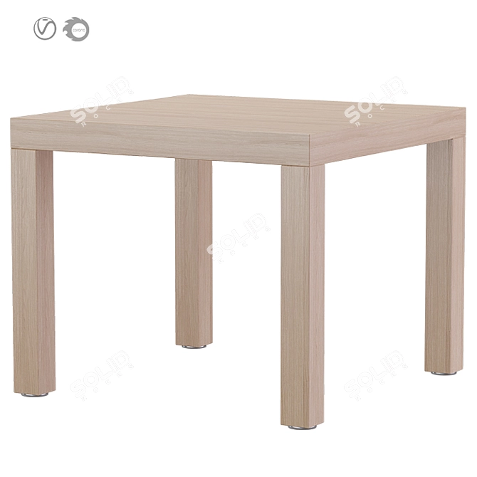 Modern Minimalist Lack Side Table 3D model image 3