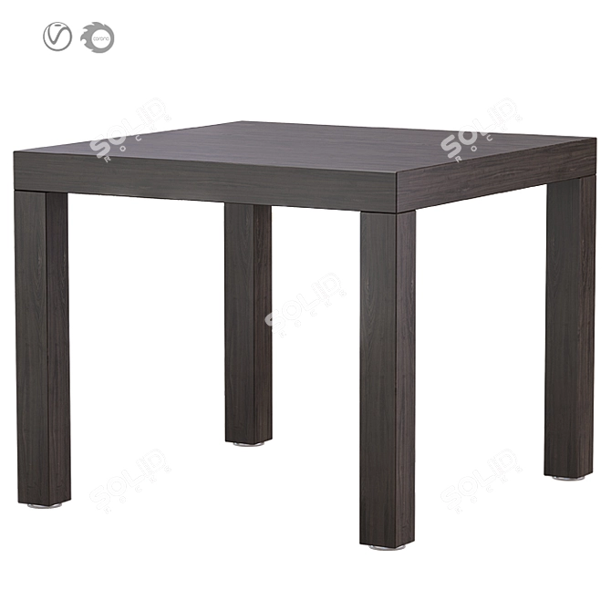 Modern Minimalist Lack Side Table 3D model image 4
