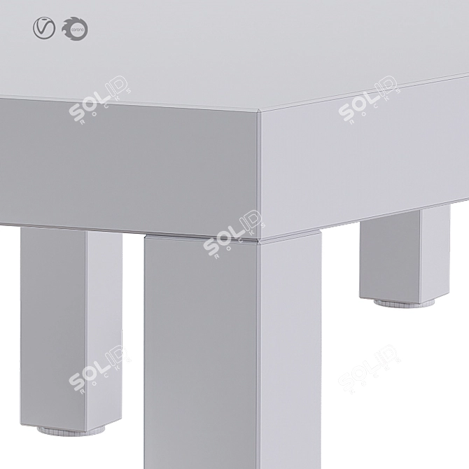 Modern Minimalist Lack Side Table 3D model image 6