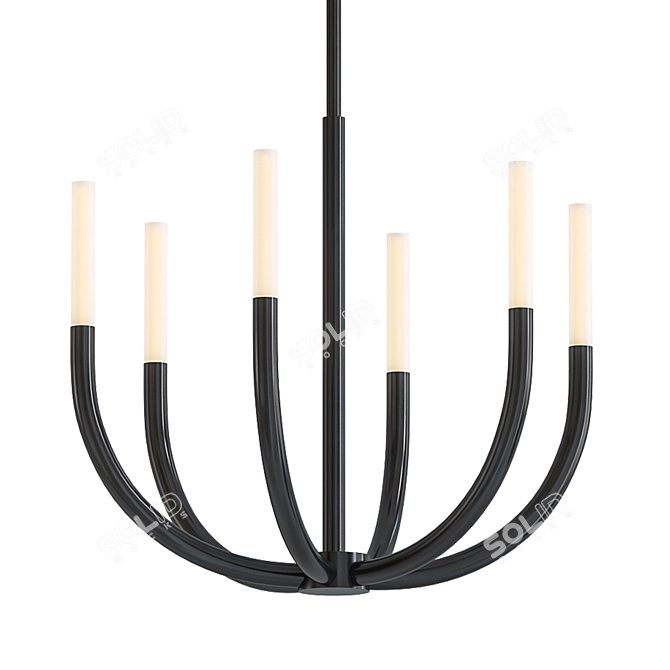 Elegant V-Ray Chandelier 3D model image 1