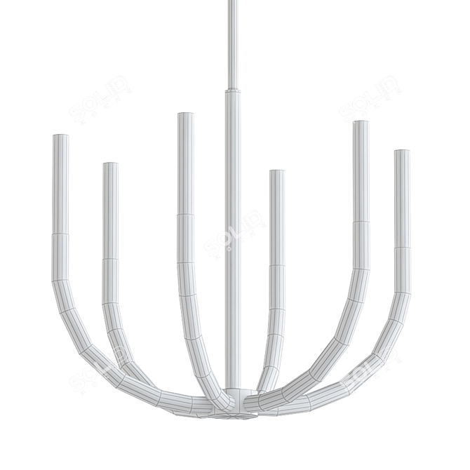 Elegant V-Ray Chandelier 3D model image 2