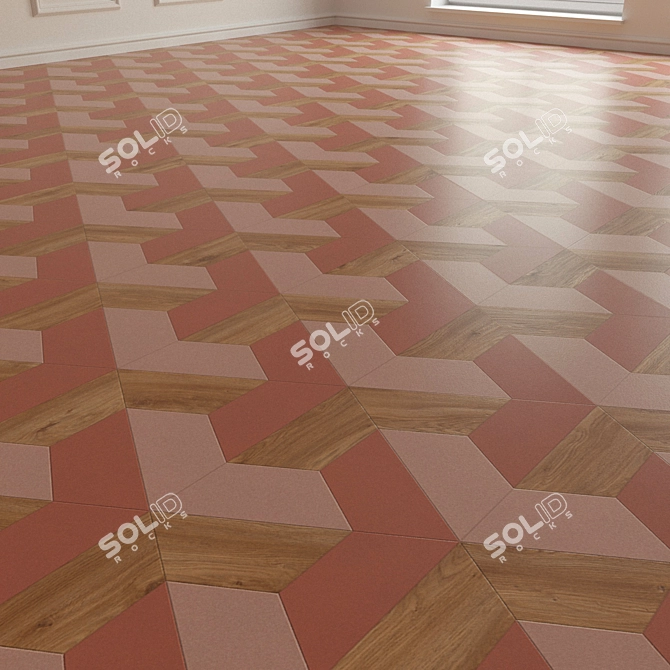 3D Mesh Desert Crayola Sierra Oak: Stylish Porcelain Stoneware Tile 3D model image 2