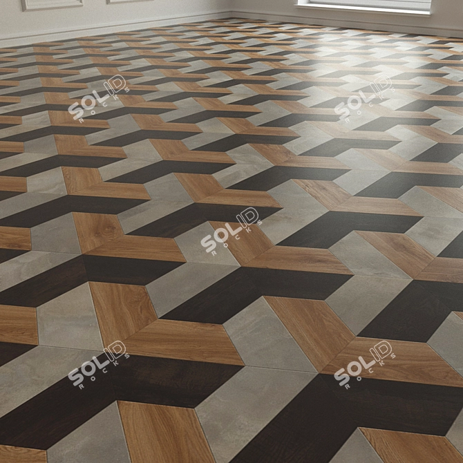 Premium Porcelain Tile 32" - Seamless Texture 3D model image 2