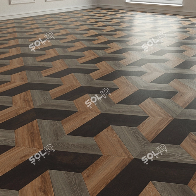 3D Porcelain Tile | Seamless Texture | Blackjack Oak 3D model image 2