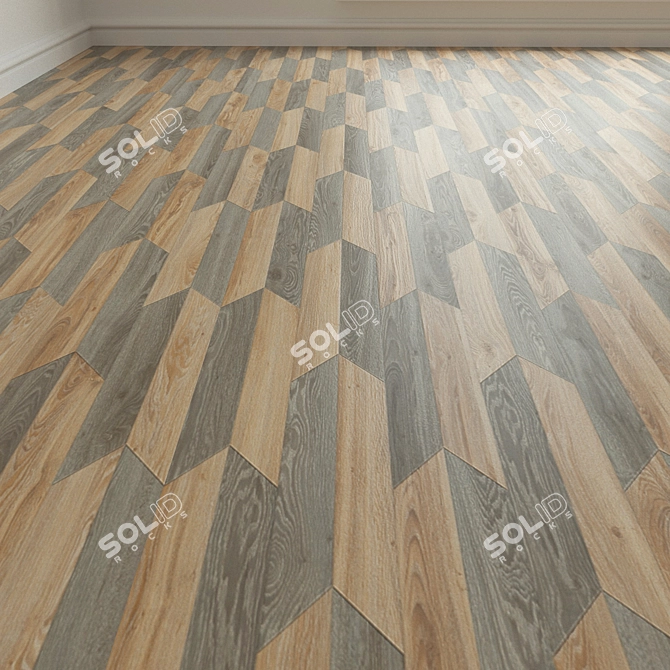 Arrow Chevron Drop Porcelain Stoneware Tile 3D model image 3