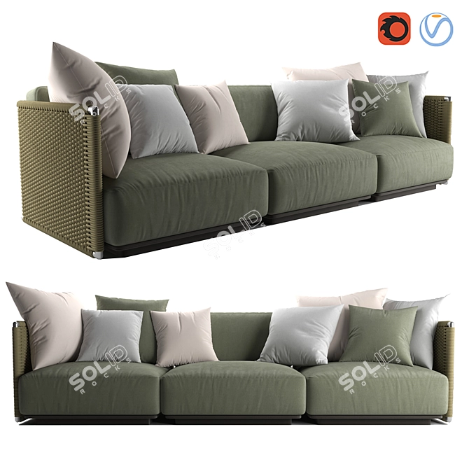 Flexform Eddy: Outdoor Elegance 3D model image 5