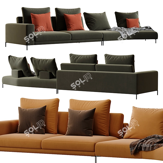 Ditre Italia Union Sofa: Modern Design, Superior Craftsmanship 3D model image 3