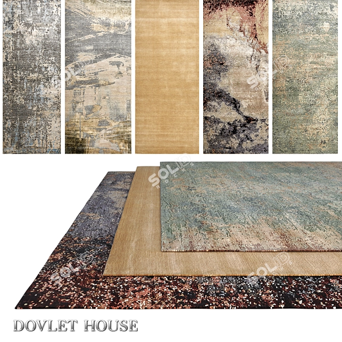 Luxury Carpets by DOVLET HOUSE (Set of 5) 3D model image 1