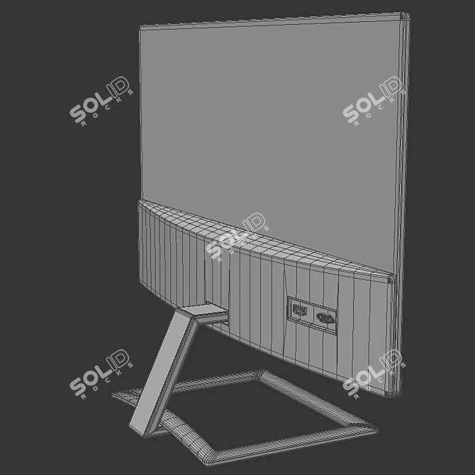 HP 21.5" Widescreen LCD Monitor 3D model image 3