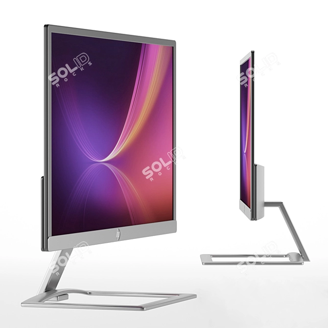 HP 21.5" Widescreen LCD Monitor 3D model image 6