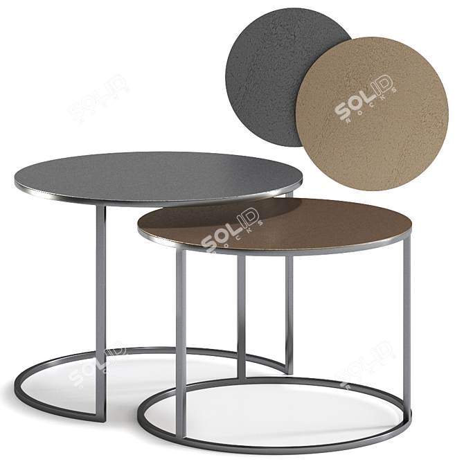 Sleek Maddox Nesting Tables 3D model image 2