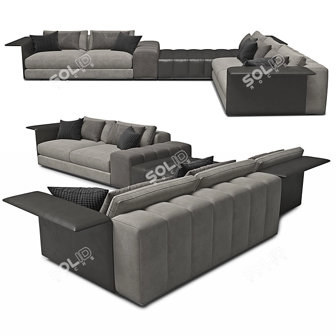 Luxury Freeman Minotti Sofa 3D model image 1