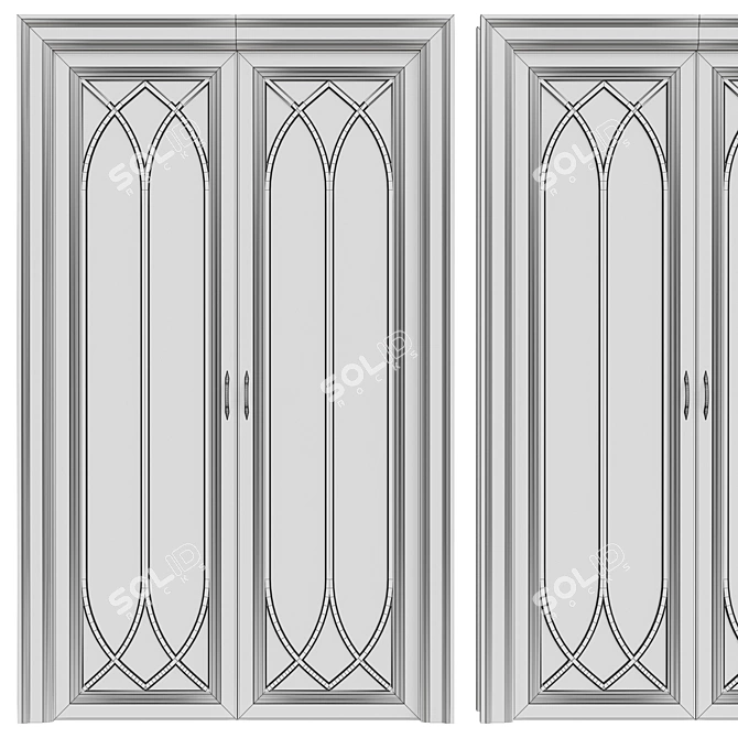 Modern Interior Door 3D model image 2
