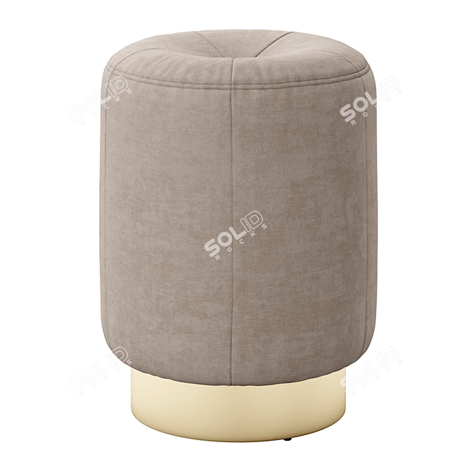 Elegant Josie Ottoman: Baxton Studio 3D model image 2