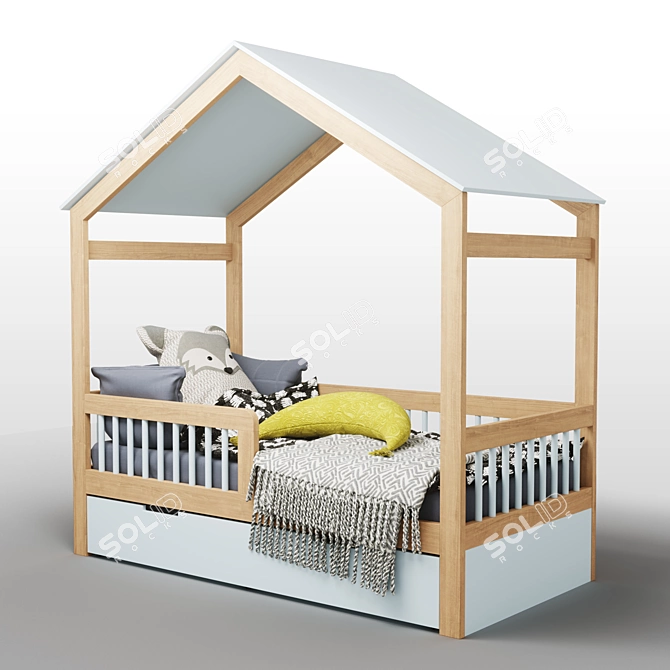 Customizable Modern Crib 3D model image 1