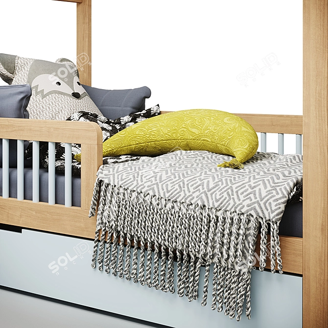 Customizable Modern Crib 3D model image 4