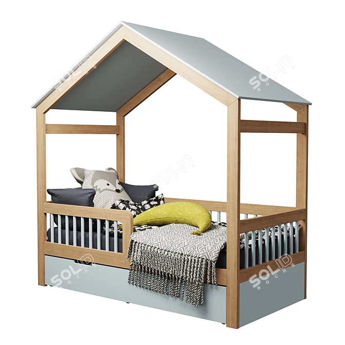Customizable Modern Crib 3D model image 8