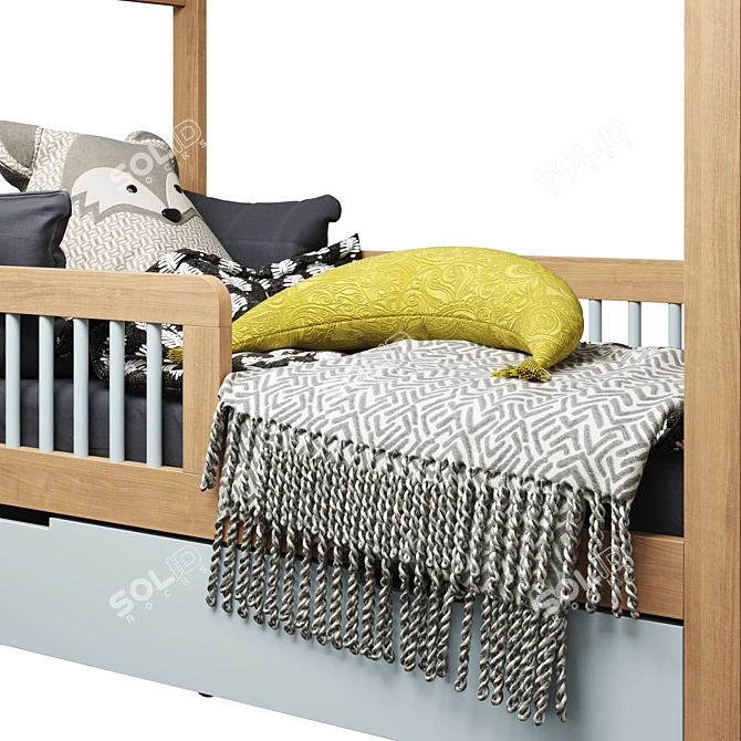Customizable Modern Crib 3D model image 12