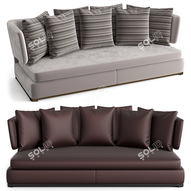 Luxurious B&B Italia Amoenus Sofa 3D model image 3